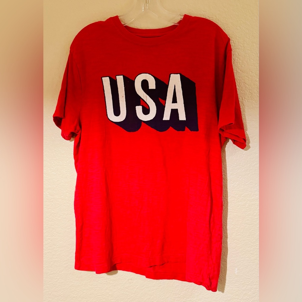 Size L USA Gap tee shirt Independence Day patriotic red white blue